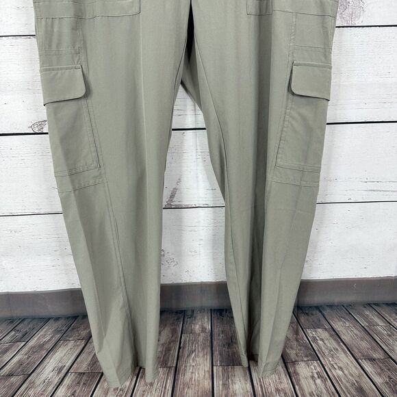 Athleta Pants womens 16 Beige Chelsea Cargo Pull on Stretch Light Weight - Picture 3 of 15